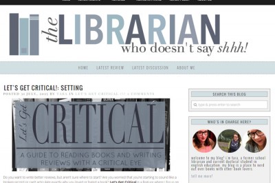 The Librarian Who Doesn't Say Shhh! blog design