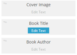 Screenshot of how to edit the label associated with a field. It shows the "Book Title" field and below that text is a blue "Edit Text" button that looks clickable.
