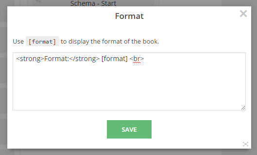 Screenshot of the modal for the "Form" field.