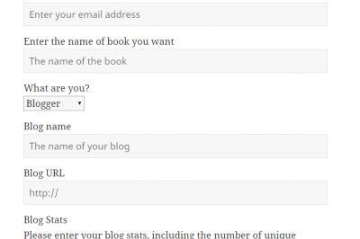 A screenshot of the ARC request form