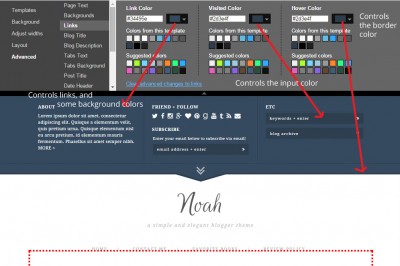 The Noah Theme in the Blogger Template Designer