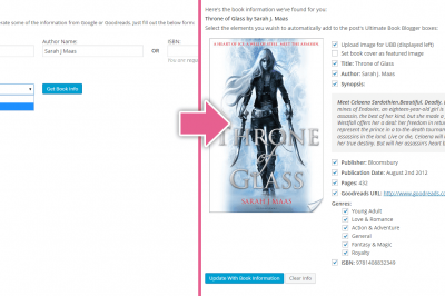 Shows how you can fetch book information automatically by only entering the book name and author name