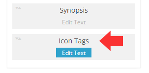 "Icon Tags" box in the Ultimate BB book configuration section